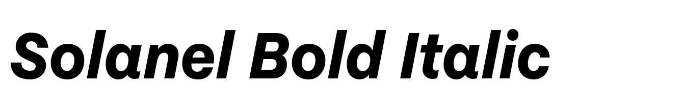 Solanel Bold Italic